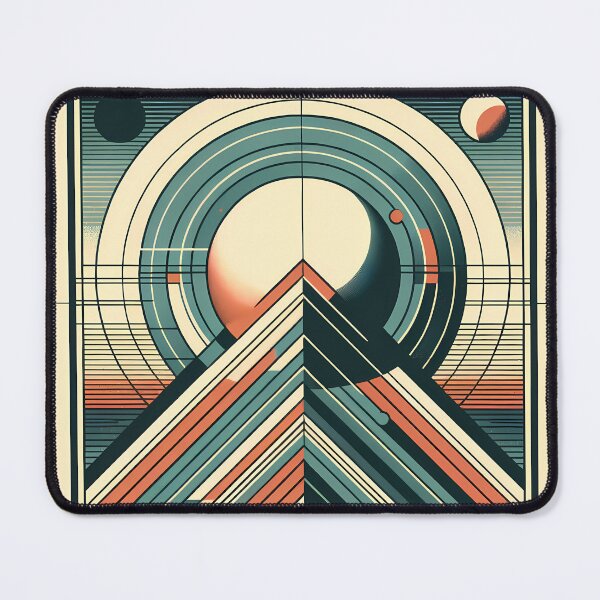 Item preview, Retro Geometric Mountain with Planets designed and sold by InkSmithery.