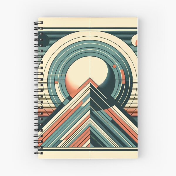 Item preview, Retro Geometric Mountain with Planets designed and sold by InkSmithery.