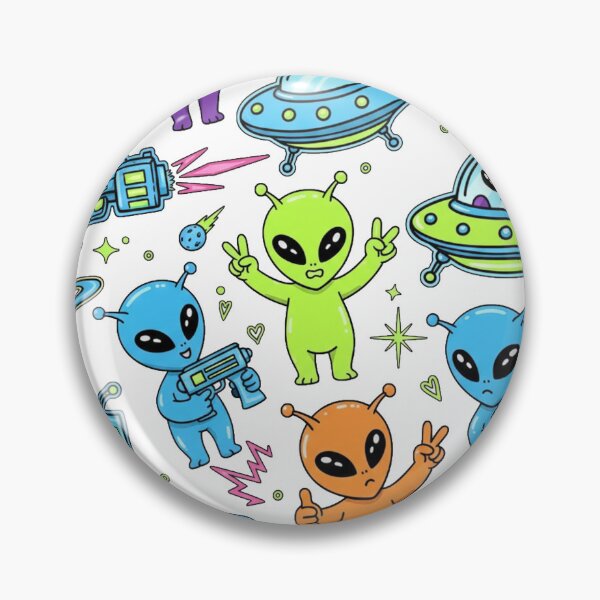 Item preview, Cosmic Chaos Crew – Bold Alien Pattern with UFOs, Blasters, and Attitude designed and sold by unthinkabletees.