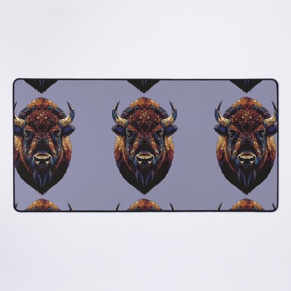 Item preview, bison bust mosaic designed and sold by designmari.