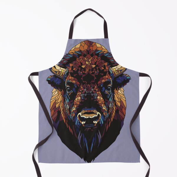 Item preview, bison bust mosaic designed and sold by designmari.