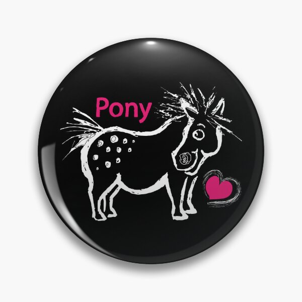Item preview, Little Smiling Pony with Spots and a Pink Love Heart  designed and sold by DappleDesign.