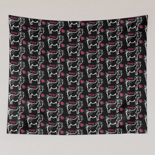 Item preview, Little Smiling Pony with Spots and a Pink Love Heart  designed and sold by DappleDesign.