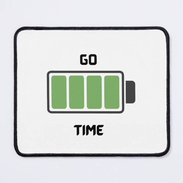 Item preview, Full Battery "Go Time" Motivational Graphic – Productivity & Energy Concept designed and sold by ButtonandThread.