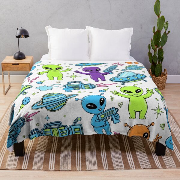 Item preview, Cosmic Chaos Crew – Bold Alien Pattern with UFOs, Blasters, and Attitude designed and sold by unthinkabletees.