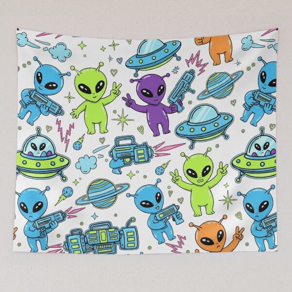 Item preview, Cosmic Chaos Crew – Bold Alien Pattern with UFOs, Blasters, and Attitude designed and sold by unthinkabletees.