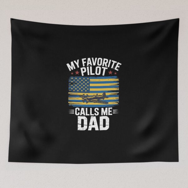 Item preview,  My Favorite Pilot Calls Me Dad – Patriotic American Flag Airplane Dad designed and sold by w66aboo.