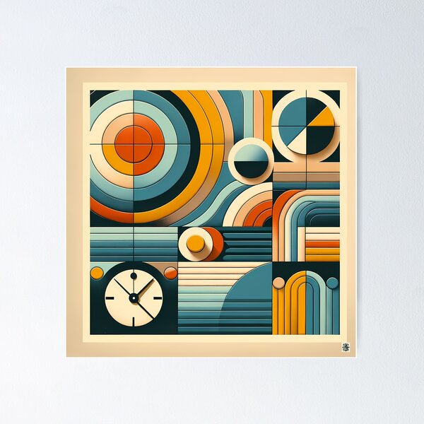 Item preview, Retro Geometric Circles and Arches Design designed and sold by InkSmithery.