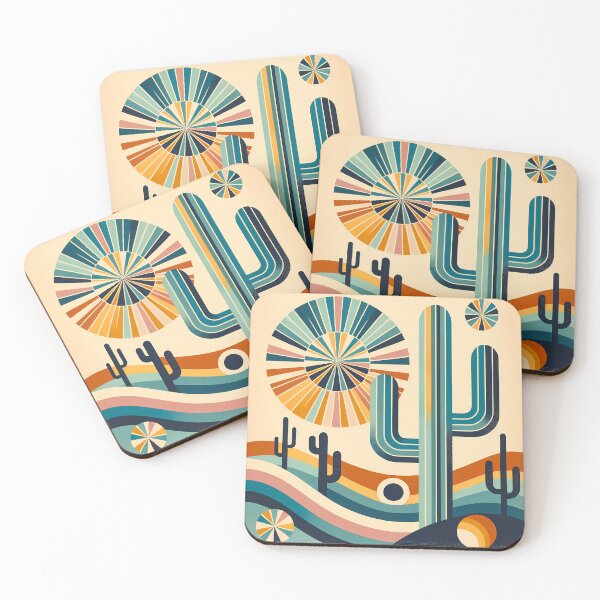 Item preview, Retro Geometric Cactus Desert Scene designed and sold by InkSmithery.