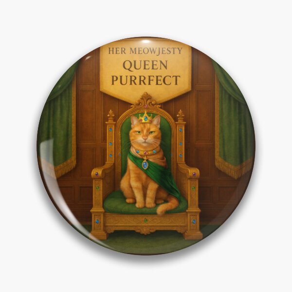 Item preview, Ginger Royal Cat – Her Meowjesty Queen Purrfect designed and sold by PurrfectWhisper.