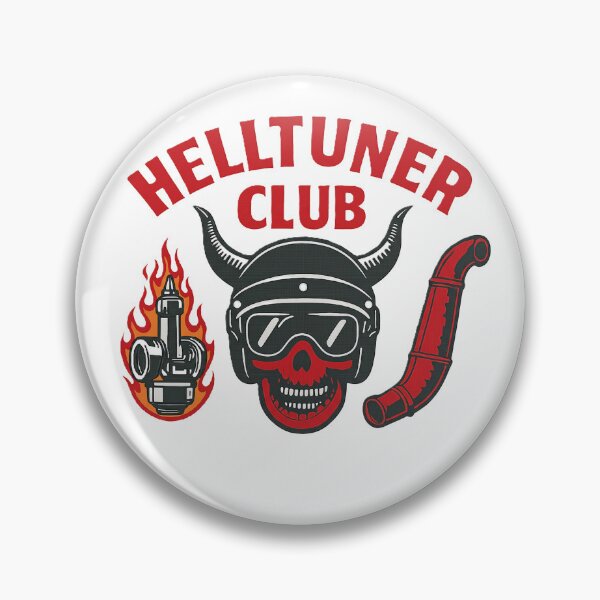 Item preview, HELLTUNER CLUB – Retro cult 80s emblem for tuning and two-stroke fans designed and sold by MarcWernerCGN.
