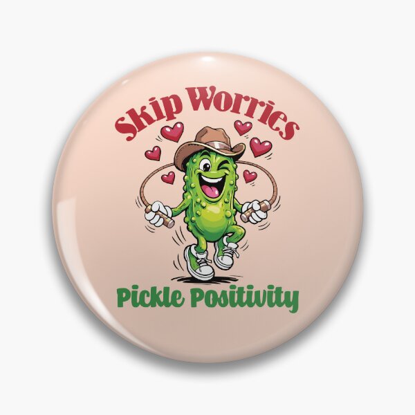 Item preview, Happy Pickle Jump Rope Positivite Message designed and sold by TheJollyDoodle.