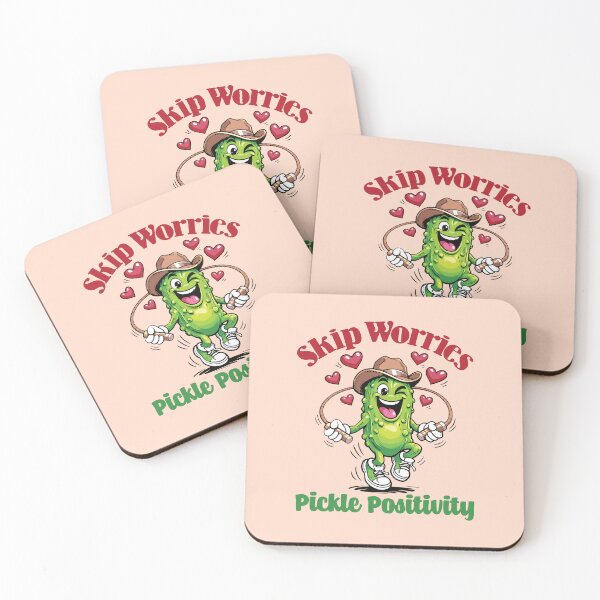 Item preview, Happy Pickle Jump Rope Positivite Message designed and sold by TheJollyDoodle.