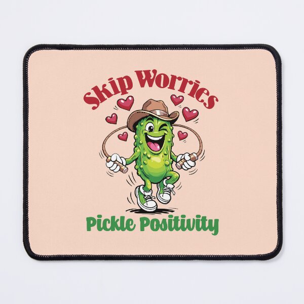 Item preview, Happy Pickle Jump Rope Positivite Message designed and sold by TheJollyDoodle.