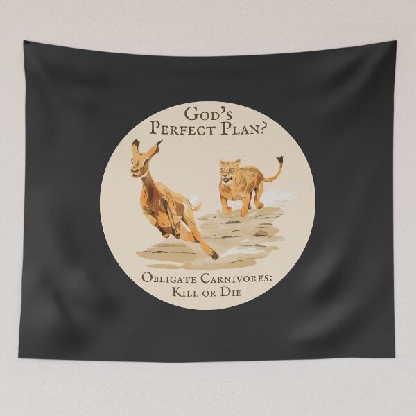 Item preview, God's Perfect Plan? - Carnivores - Atheist Animals designed and sold by EvergreenRevolt.