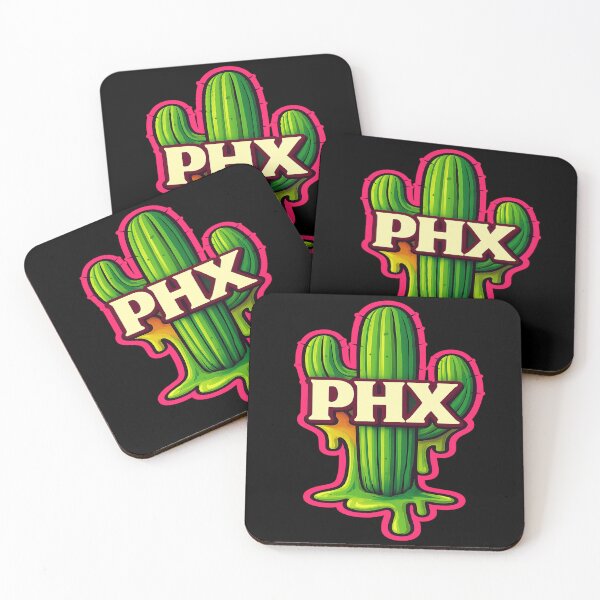 Item preview, PHX Saguaro Cactus Drip Sticker – Neon Phoenix Arizona Desert Graphic designed and sold by POD DYNASTY | Original Print On Demand T-Shirt Graphics.