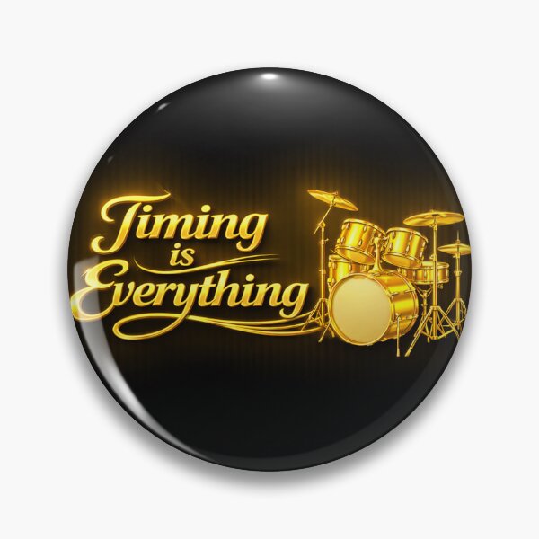 Item preview, Timing Is Everything – Gold Drum Kit Design designed and sold by MySheetMusicArt.