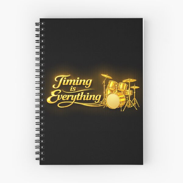 Item preview, Timing Is Everything – Gold Drum Kit Design designed and sold by MySheetMusicArt.
