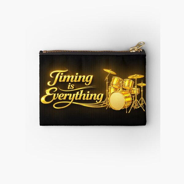 Item preview, Timing Is Everything – Gold Drum Kit Design designed and sold by MySheetMusicArt.