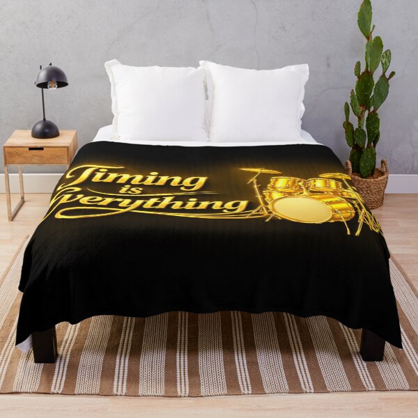 Item preview, Timing Is Everything – Gold Drum Kit Design designed and sold by MySheetMusicArt.