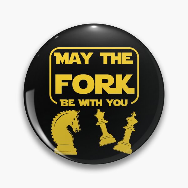 Item preview, Funny Nerdy May the Fork Be With You Chess Player Sci-Fi Space Parody designed and sold by MathWare MathClips.
