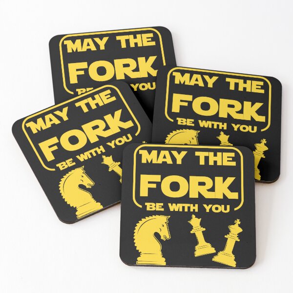 Item preview, Funny Nerdy May the Fork Be With You Chess Player Sci-Fi Space Parody designed and sold by MathWare MathClips.
