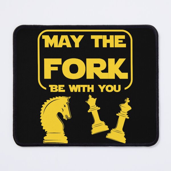 Item preview, Funny Nerdy May the Fork Be With You Chess Player Sci-Fi Space Parody designed and sold by MathWare MathClips.