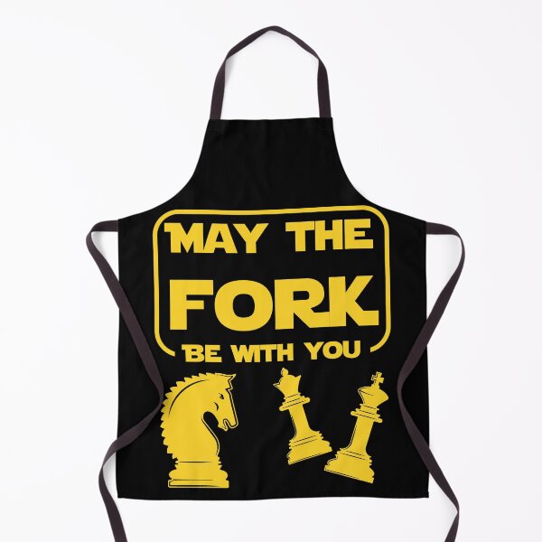 Item preview, Funny Nerdy May the Fork Be With You Chess Player Sci-Fi Space Parody designed and sold by MathWare MathClips.