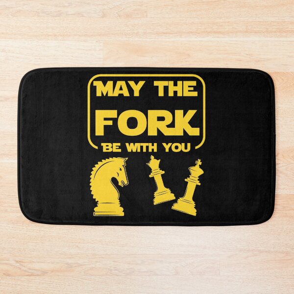 Item preview, Funny Nerdy May the Fork Be With You Chess Player Sci-Fi Space Parody designed and sold by MathWare MathClips.