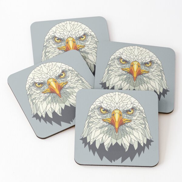 Item preview, bald eagle bust mosaic designed and sold by designmari.