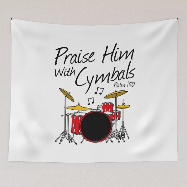 Item preview, Praise Him With Cymbals, Christian Drummer Church Musician designed and sold by doodlerob.