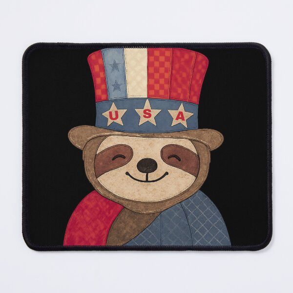 Item preview, Patriotic Sloth Wearing Uncle Sam's Hat designed and sold by SquirrelDesignLLC.