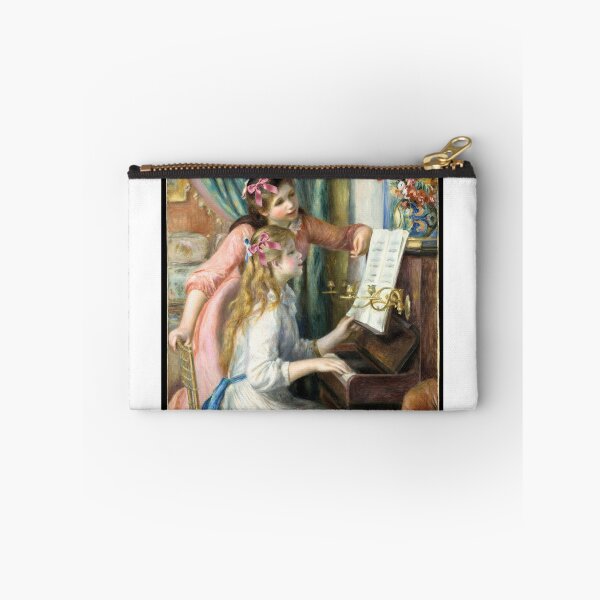 Item preview, Coquette Girls at the Piano - Renoir Impressionist Art Parody with Pink Bow designed and sold by Open Canvas.