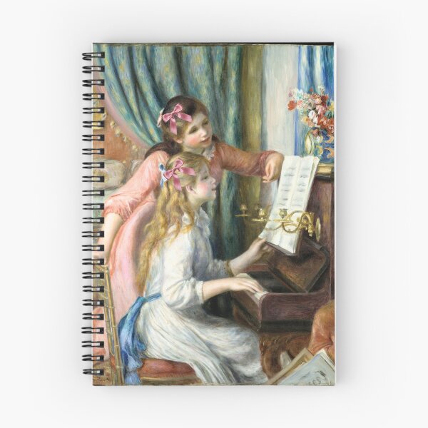 Item preview, Coquette Girls at the Piano - Renoir Impressionist Art Parody with Pink Bow designed and sold by Open Canvas.