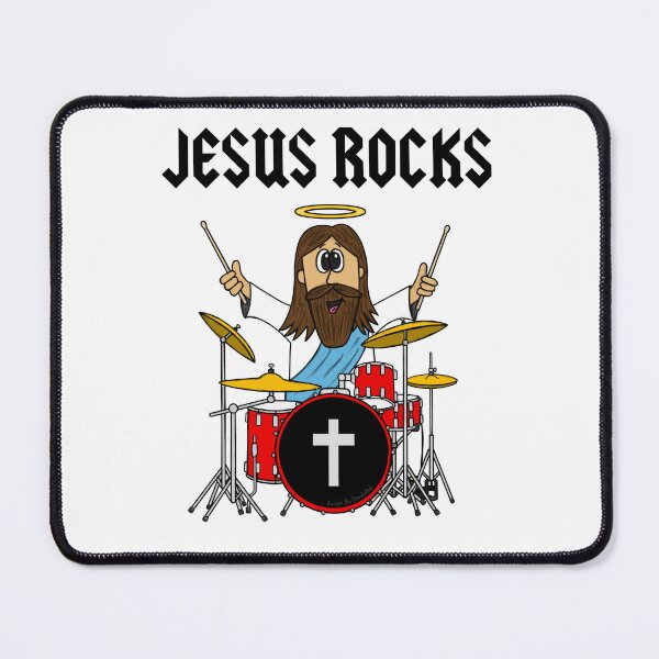 Item preview, Jesus Rocks Drums, Christian Drummer Church Funny designed and sold by doodlerob.