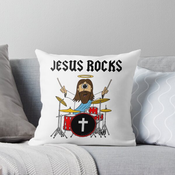 Item preview, Jesus Rocks Drums, Christian Drummer Church Funny designed and sold by doodlerob.