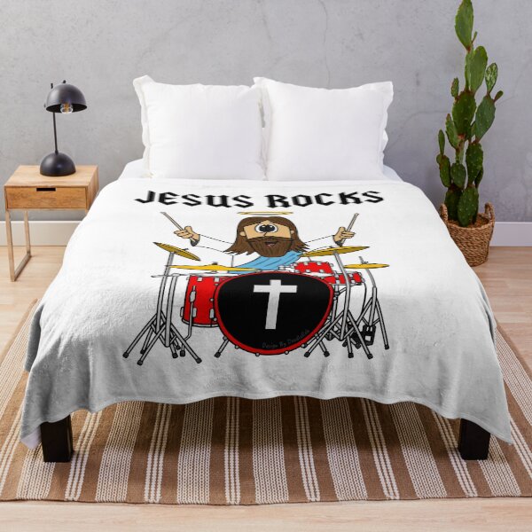 Item preview, Jesus Rocks Drums, Christian Drummer Church Funny designed and sold by doodlerob.