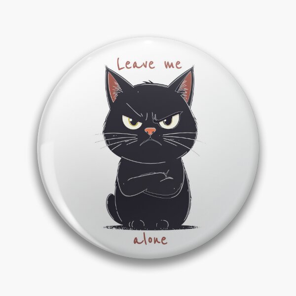 Item preview, Grumpy Black Cat – Sassy & Moody Cat Illustration designed and sold by MarWachaN.