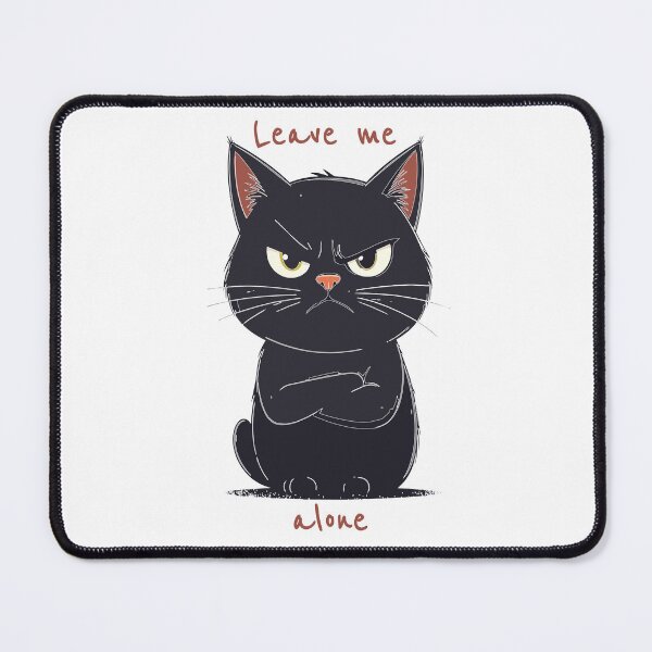 Item preview, Grumpy Black Cat – Sassy & Moody Cat Illustration designed and sold by MarWachaN.