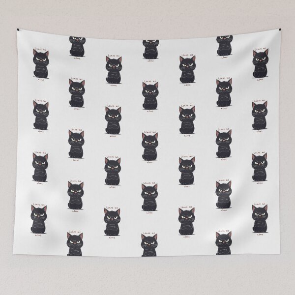 Item preview, Grumpy Black Cat – Sassy & Moody Cat Illustration designed and sold by MarWachaN.