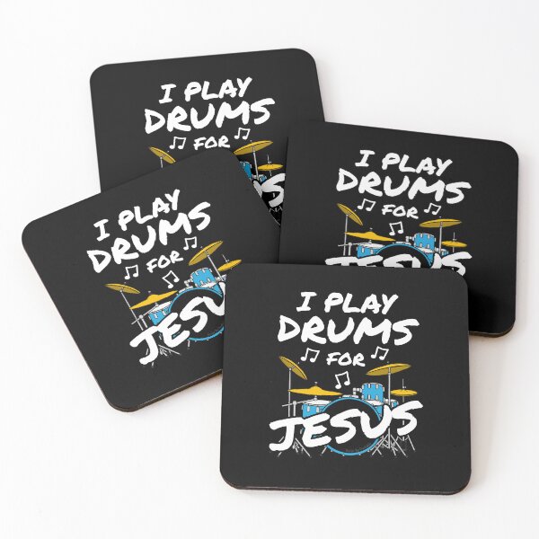 Item preview, I Play Drums For Jesus Drummer Church Musician (Blue) designed and sold by doodlerob.