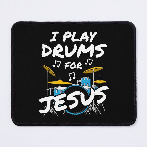 Item preview, I Play Drums For Jesus Drummer Church Musician (Blue) designed and sold by doodlerob.
