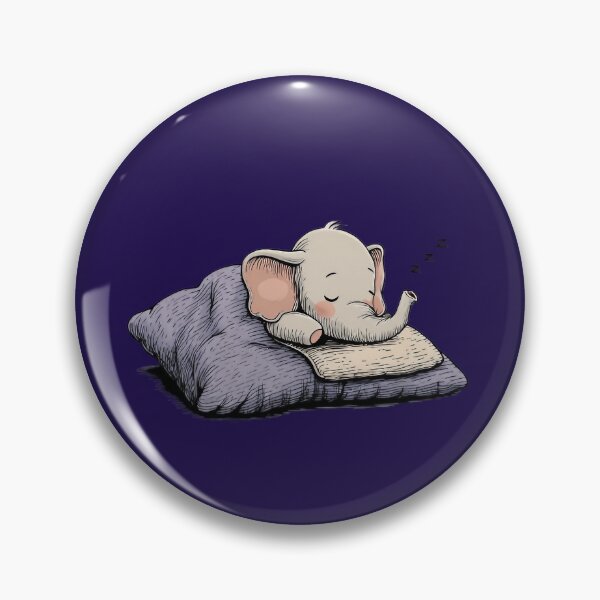 Item preview, Sleeping Baby Elephant – Cute sleeping elephant on a pillow illustration designed and sold by Meiersbeste.
