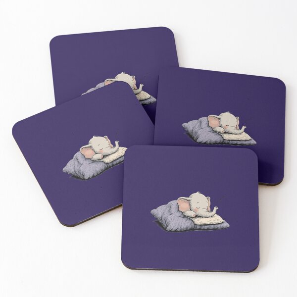 Item preview, Sleeping Baby Elephant – Cute sleeping elephant on a pillow illustration designed and sold by Meiersbeste.