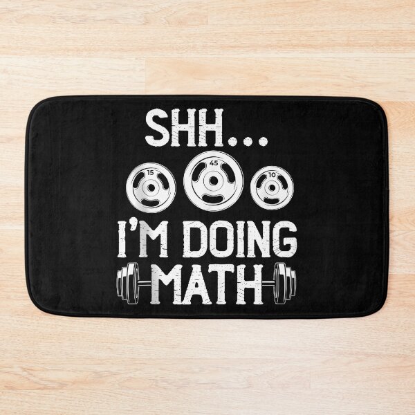 Item preview, Shhh I'm Doing Math Funny Fitness Gym Weightlifting Workout designed and sold by Sossima Art.