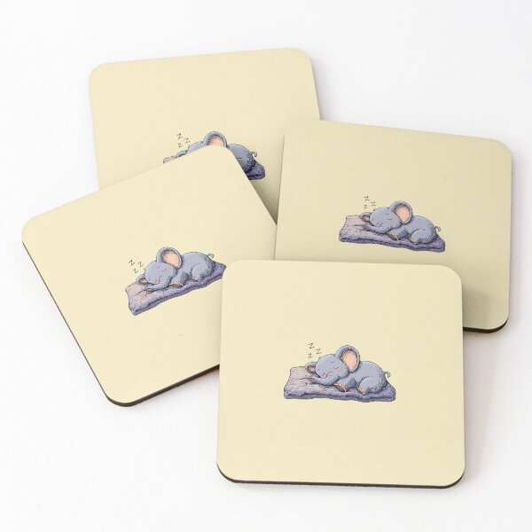Item preview, Sleeping Baby Elephant – Cute sleeping elephant on a cuddly pillow illustration designed and sold by Meiersbeste.
