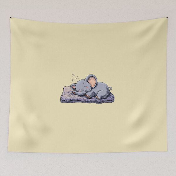 Item preview, Sleeping Baby Elephant – Cute sleeping elephant on a cuddly pillow illustration designed and sold by Meiersbeste.