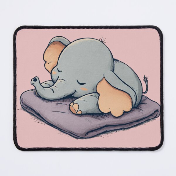 Item preview, Sleeping Baby Elephant – Cute sleeping elephant on a pillow illustration designed and sold by Meiersbeste.