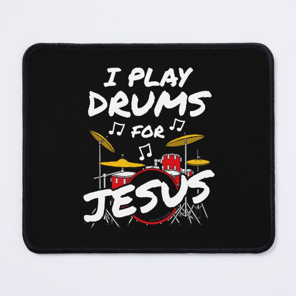 Item preview, I Play Drums For Jesus, Church Drummer Musician (Red) designed and sold by doodlerob.