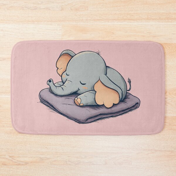 Item preview, Sleeping Baby Elephant – Cute sleeping elephant on a pillow illustration designed and sold by Meiersbeste.